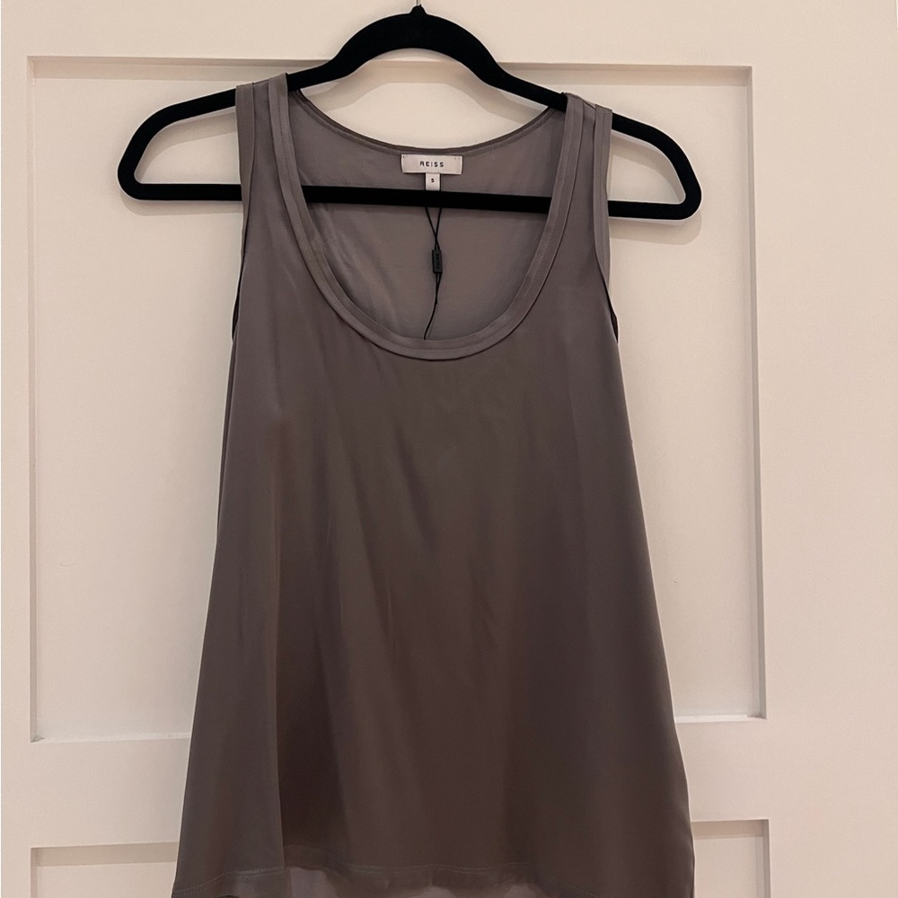 Reiss ‘Riley Scoop Neck Tank Top Grey Size S